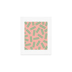 Very 80s Retro Pattern in Blush Pink and Bright Green Art Print Gallery Image 1