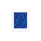 Very Blue Contemporary Mid Century Modern Loops Abstract Pattern Art Print Gallery Image 1
