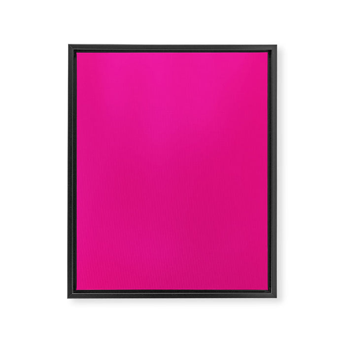 Very Hot Pink Bright Solid Color Framed Canvas Print Gallery Image 1
