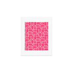 Very Pink Geometric Piquet Multi Pattern Art Print Gallery Image 1