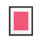 Vibrant Pop Roses Preppy Pink and Red Pattern Framed Art Print Gallery Image 6