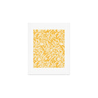 Vintage Botanical Pattern in Marigold Yellow Art Print Gallery Image 1