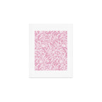 Vintage Botanical Pattern in Pretty Pink Art Print Gallery Image 1