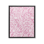 Vintage Botanical Pattern in Pretty Pink Framed Canvas Print Gallery Image 6