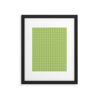 Vintage Cottage Flowers and Stripes Pattern in Light Green Framed Art Print Gallery Image 6