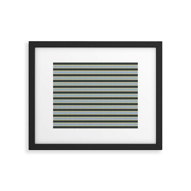 Vintage Cottage Stripes Cozy Eclectic Pattern Framed Art Print Gallery Image 5