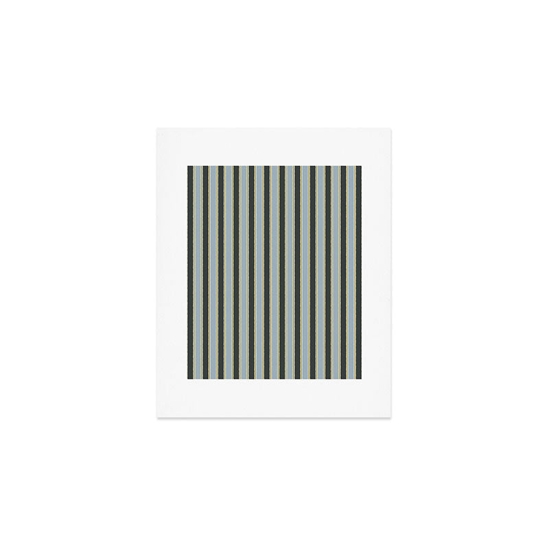 Vintage Cottage Stripes Cozy Eclectic Vertical Pattern Art Print Gallery Image 1