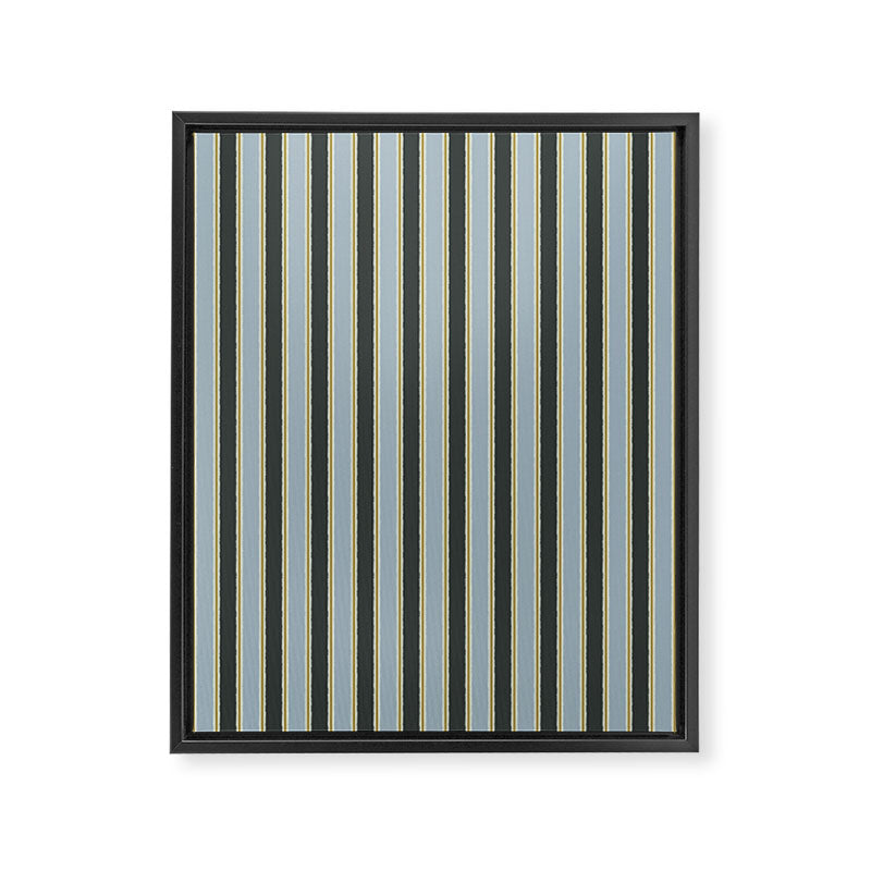 Vintage Cottage Stripes Cozy Eclectic Vertical Pattern Framed Canvas Print Gallery Image 6