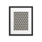 Vintage Floral Arches Art Nouveau Pattern in Black and Almond Cream Framed Art Print Gallery Image 6