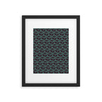 Vintage Floral Arches Art Nouveau Pattern in Deep Plum and Teal Green Framed Art Print Gallery Image 6