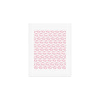 Vintage Floral Arches Pattern in Pink and White Art Print Gallery Image 1