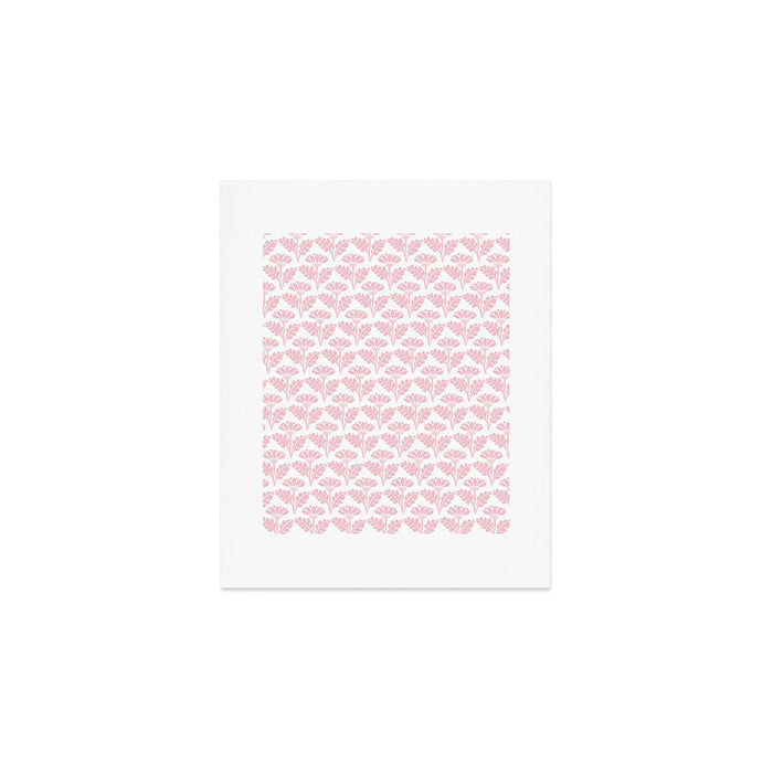 Vintage Floral Arches Pattern in Pink and White Art Print Gallery Image 1