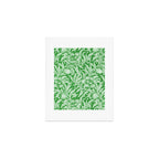 Vintage Floral Botanical Pattern Green Art Print Gallery Image 1