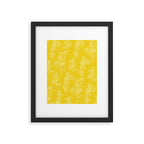 Vintage Style Botanical Cottage Textured Pattern in Yellow Framed Art Print Gallery Image 6