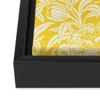 Vintage Yellow Floral Pattern Framed Canvas Print Gallery Image 3
