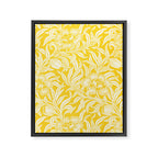 Vintage Yellow Floral Pattern Framed Canvas Print Gallery Image 6