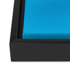 Vivid Blue Solid Accent Color Framed Canvas Print Gallery Image 3