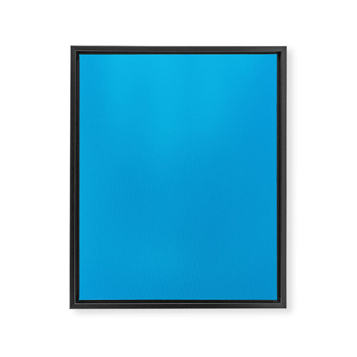 Vivid Blue Solid Accent Color Framed Canvas Print Gallery Image 1