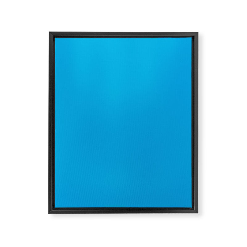 Vivid Blue Solid Accent Color Framed Canvas Print Gallery Image 8