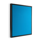 Vivid Blue Solid Accent Color Framed Canvas Print Gallery Image 2