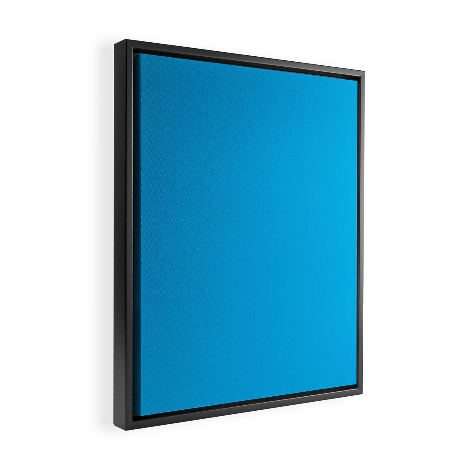 Vivid Blue Solid Accent Color Framed Canvas Print Gallery Image 2