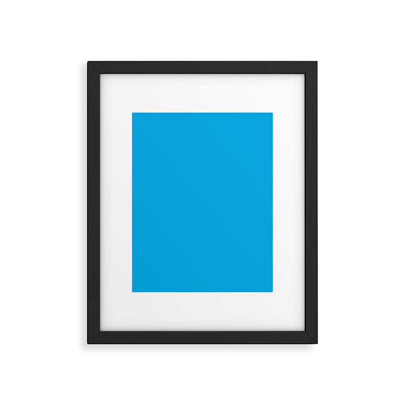 Vivid Blue Solid Accent Color Framed Art Print Gallery Image 6