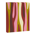 Vivid Eclectic Wild Stripes Abstract Pattern Pink Brown Chartreuse Canvas Print Gallery Image 8