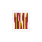 Vivid Eclectic Wild Stripes Abstract Pattern Pink Brown Chartreuse Art Print Gallery Image 1