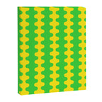 Vivid Ogee A-Go-Go Retro Pop Pattern Neon Green and Yellow Canvas Print Gallery Image 8