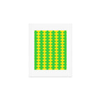 Vivid Ogee A-Go-Go Retro Pop Pattern Neon Green and Yellow Art Print Gallery Image 1