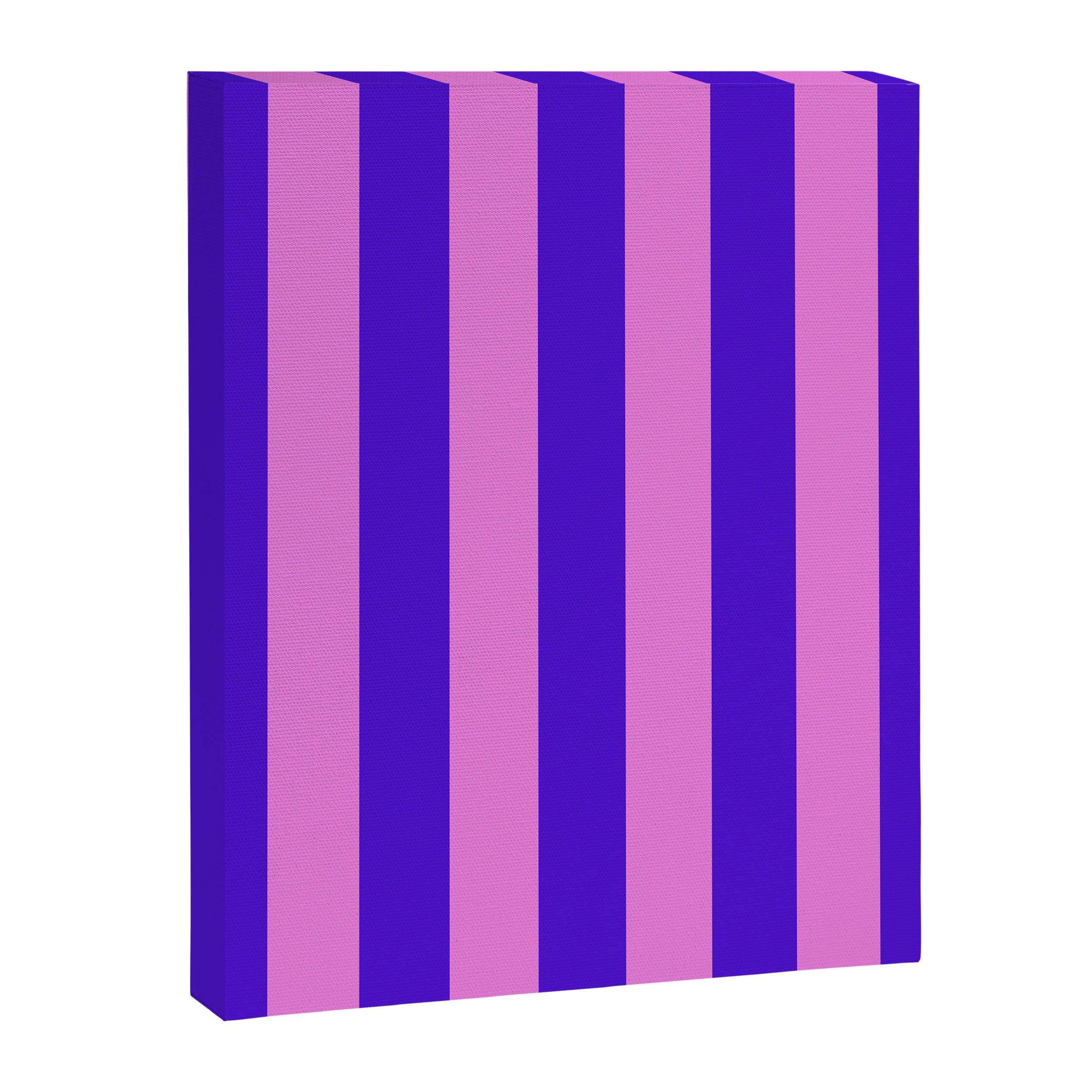 Vivid Stripes Pink and Blue Pattern Canvas Print Gallery Image 8