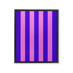 Vivid Stripes Pink and Blue Pattern Framed Canvas Print Gallery Image 8