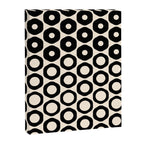 Vrittam Geometric Modern Minimalist Pattern in Black and Almond Cream Canvas Print Gallery Image 8