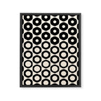 Vrittam Geometric Modern Minimalist Pattern in Black and Almond Cream Framed Canvas Print Gallery Image 8