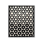 Vrittam Modern Minimalist Geometric Pattern in Black and Almond Cream Framed Canvas Print Gallery Image 8