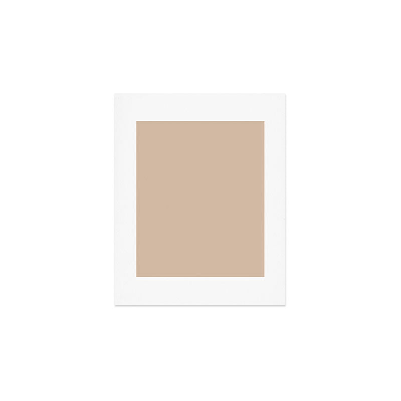 Warm Blush Sand Beige Solid Color Art Print Gallery Image 1