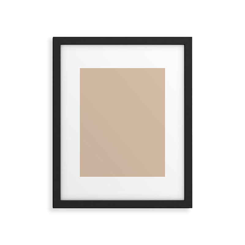 Warm Blush Sand Beige Solid Color Framed Art Print Gallery Image 6