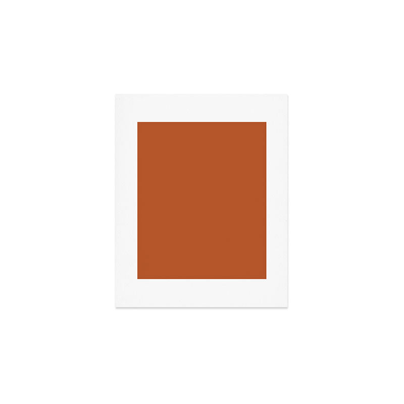 Warm Spiced Orange Solid Color Art Print Gallery Image 1