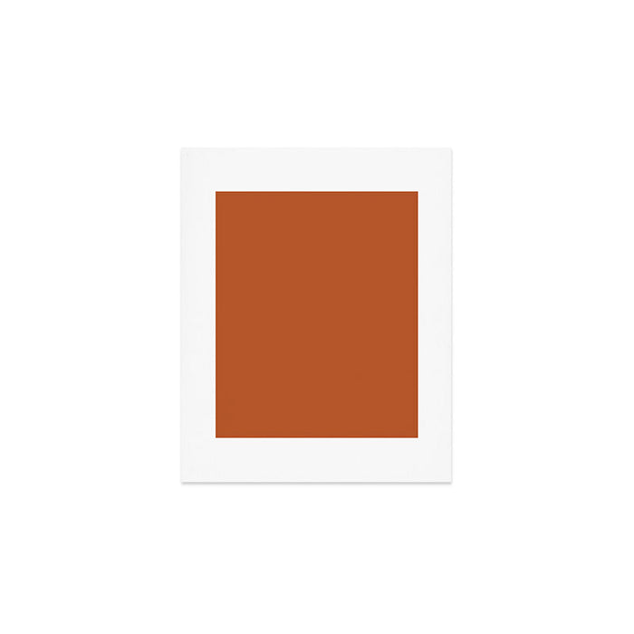 Warm Spiced Orange Solid Color Art Print Gallery Image 1