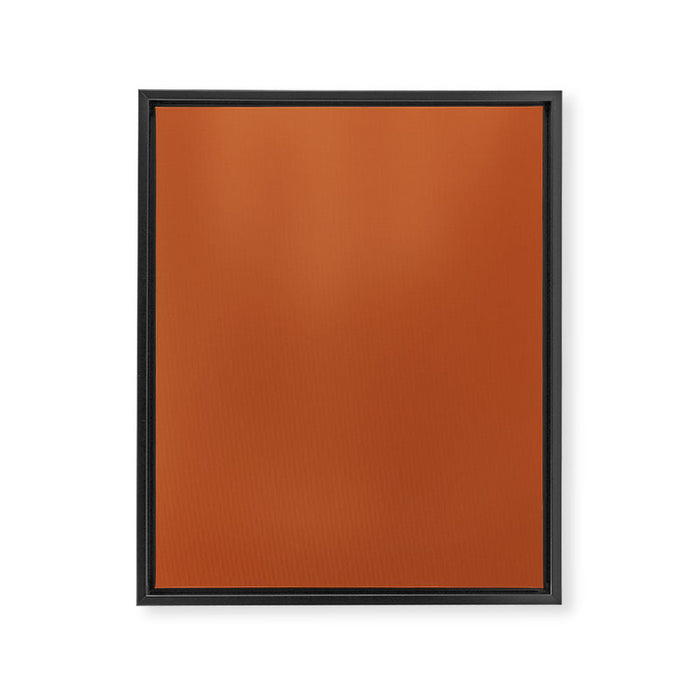 Warm Spiced Orange Solid Color Framed Canvas Print Gallery Image 1