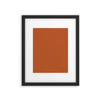 Warm Spiced Orange Solid Color Framed Art Print Gallery Image 6