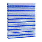 Watercolor Striped Pattern Royal Blue Light Blue White Canvas Print Gallery Image 8