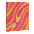 Wavy Loops Retro Abstract Pattern in Hot Pink Magenta Orange Mustard Canvas Print Gallery Image 8