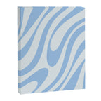 Wavy Loops Retro Abstract Pattern Powder Blue Canvas Print Gallery Image 8