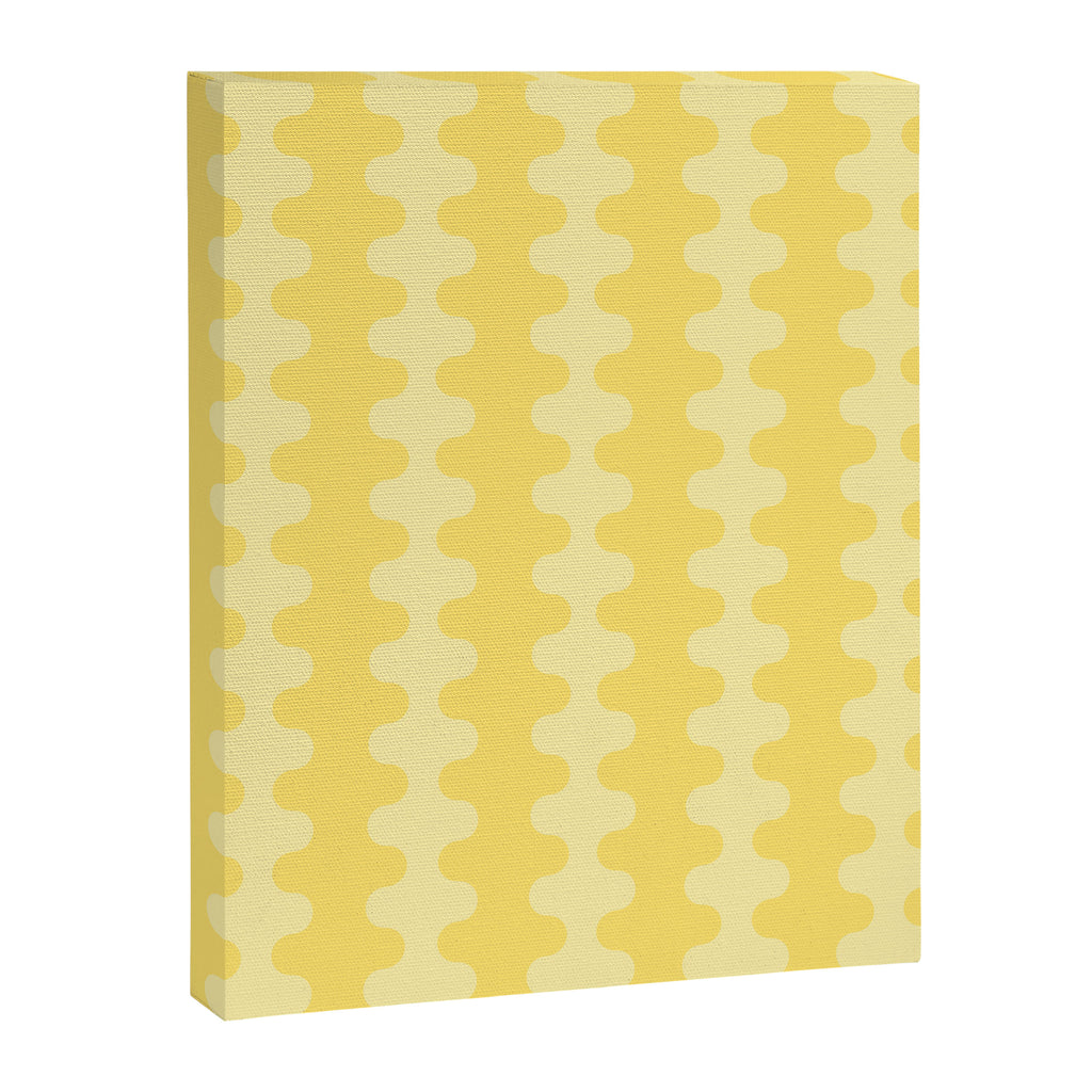 Wavy Stripes Butter Yellow Ogee A-Go-Go Pop Pattern Canvas Print Gallery Image 8