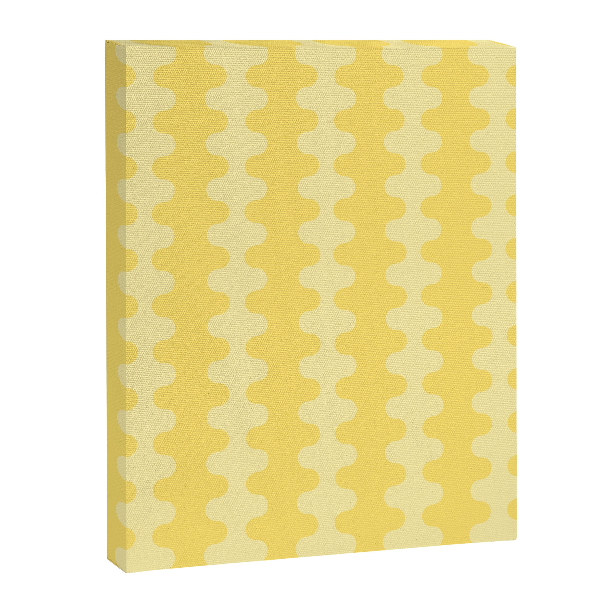 Wavy Stripes Butter Yellow Ogee A-Go-Go Pop Pattern Canvas Print Gallery Image 8