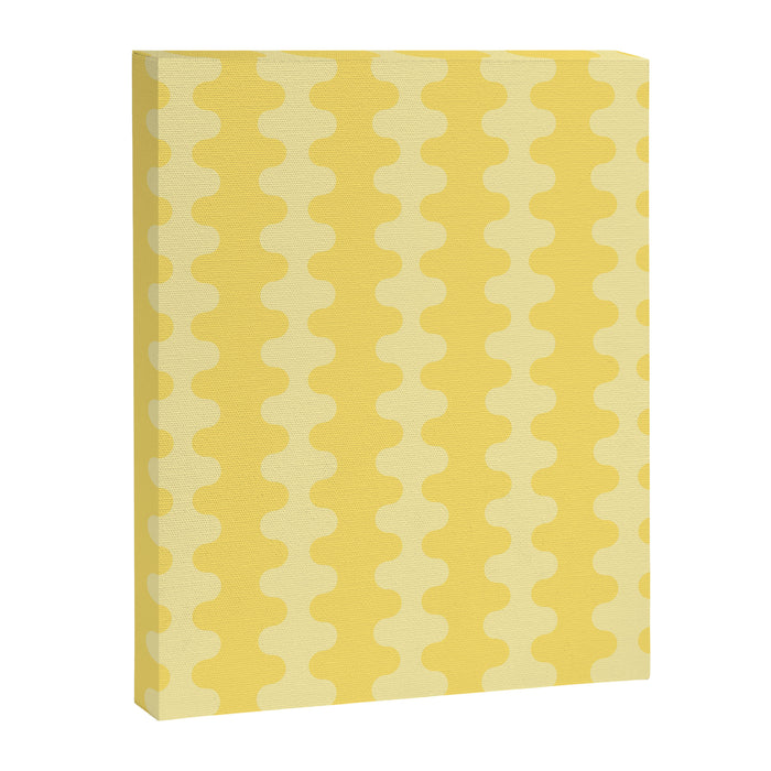 Wavy Stripes Butter Yellow Ogee A-Go-Go Pop Pattern Canvas Print Gallery Image 1