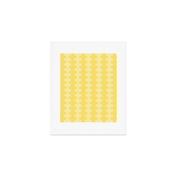 Wavy Stripes Butter Yellow Ogee A-Go-Go Pop Pattern Art Print Gallery Image 1