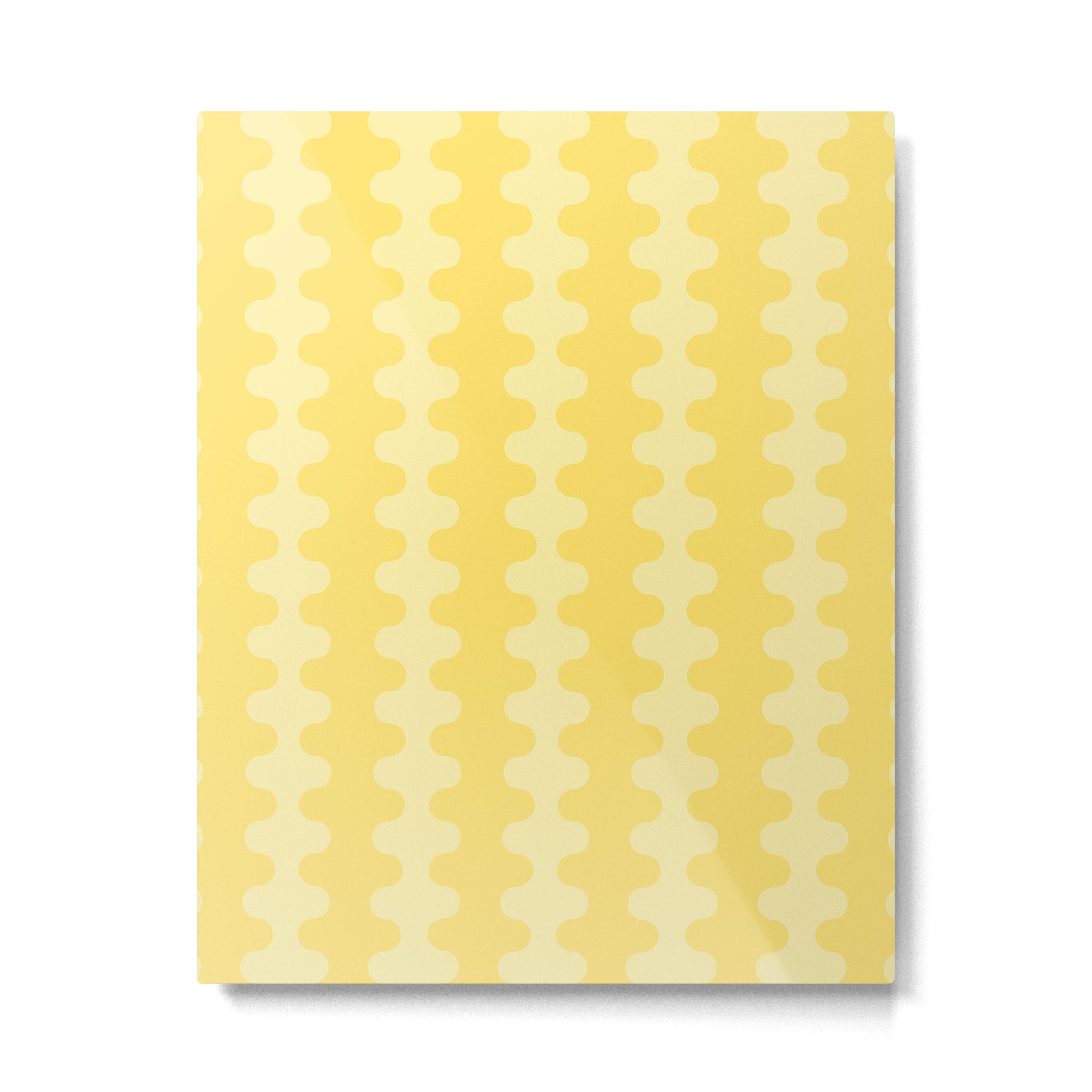 Wavy Stripes Butter Yellow Ogee A-Go-Go Pop Pattern Metal Print Gallery Image 6