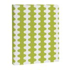 Wavy Stripes Chartreuse Lime and White Ogee A-Go-Go Retro Contemporary Pattern Canvas Print Gallery Image 8